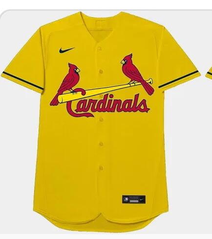 Nike St.Louis Cardinals Custom yellow MLB Jersey