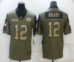 Nike Tampa Bay Buccaneers #12 Tom Brady 2021 Camo Salute to Service Authentic Stitched NFL Jersey