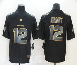 Nike Tampa Bay Buccaneers #12 Tom Brady Black Gold Vapor Untouchable Authentic Stitched NFL jersey