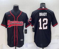 Nike Tampa Bay Buccaneers #12 Tom Brady Black Joint adults Authentic Stitched baseball jersey
