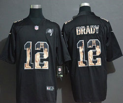 Nike Tampa Bay Buccaneers #12 Tom Brady Black Statue of Liberty Authentic Stitched NFL jersey