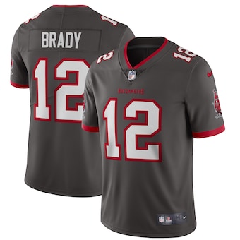 Nike Tampa Bay Buccaneers #12 Tom Brady Pewter 2020 Vapor Untouchable Authentic Stitched NFL Jersey