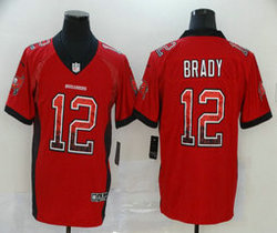 Nike Tampa Bay Buccaneers #12 Tom Brady Red Fashion Authentic Stitched NFL Jersey