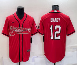 Nike Tampa Bay Buccaneers #12 Tom Brady Red Joint adults Authentic Stitched baseball jersey