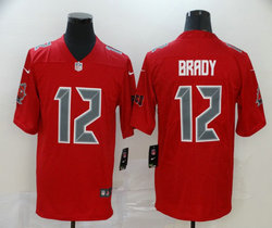 Nike Tampa Bay Buccaneers #12 Tom Brady Red Rush Authentic Stitched NFL Jersey