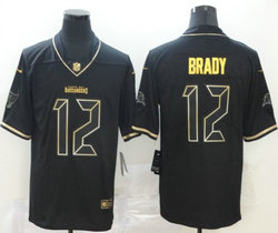 Nike Tampa Bay Buccaneers #12 Tom Brady Throwback Gold Number Authentic Stitched MLB Jersey
