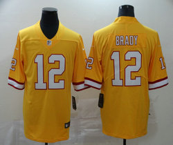 Nike Tampa Bay Buccaneers #12 Tom Brady Yellow 2020 Vapor Untouchable Authentic Stitched NFL Jersey