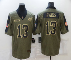 Nike Tampa Bay Buccaneers #13 Mike Evans 2021 salute to service Authentic Stitched NFL Jersey