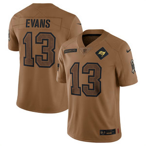 Nike Tampa Bay Buccaneers #13 Mike Evans 2023 Brown Salute To Service Authentic Stitched NFL Jersey