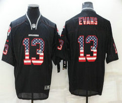 Nike Tampa Bay Buccaneers #13 Mike Evans Black USA Flag Authentic Stitched NFL Jersey