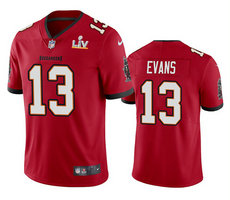 Nike Tampa Bay Buccaneers #13 Mike Evans Red 2021 Super Bowl LV Authentic Stitched NFL Jersey