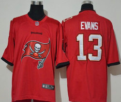 Nike Tampa Bay Buccaneers #13 Mike Evans Red team Logo Authentic Stitched NFL Jersey