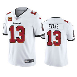 Nike Tampa Bay Buccaneers #13 Mike Evans White With 4-star C Patch Vapor Untouchable Authentic Stitched NFL Jersey