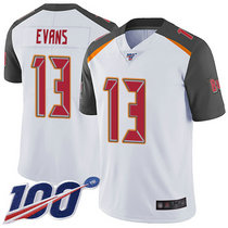 Nike Tampa Bay Buccaneers #13 Mike Evans With NFL 100th Season Patch White Vapor Untouchable Limited Authentic Stitched NFL Jersey