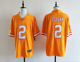 Nike Tampa Bay Buccaneers #2 Emeka Egbuka Orange throwback Stitched NFL Jersey