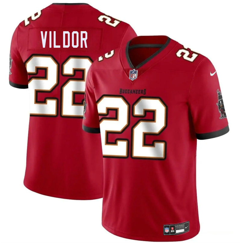 Nike Tampa Bay Buccaneers #22 Kindle Vildor Red Vapor Untouchable Authentic Stitched NFL Jersey