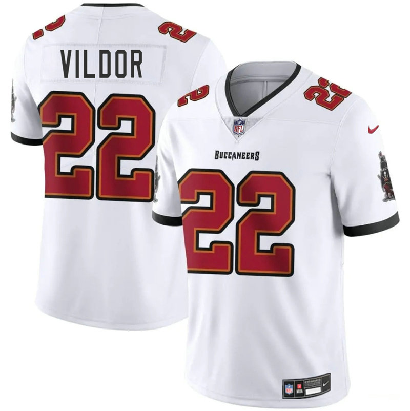 Nike Tampa Bay Buccaneers #22 Kindle Vildor White Vapor Untouchable Authentic Stitched NFL Jersey