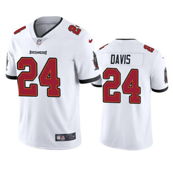 Nike Tampa Bay Buccaneers #24 Carlton Davis White Vapor Untouchable Authentic Stitched NFL Jersey