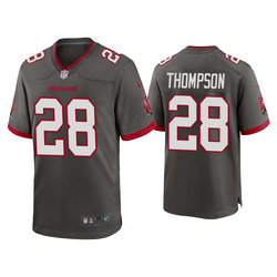 Nike Tampa Bay Buccaneers #28 Darwin Thompson Gray Vapor Untouchable Authentic Stitched NFL Jersey