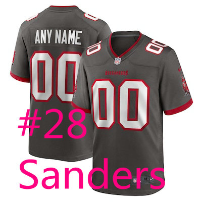 Nike Tampa Bay Buccaneers #28 Shilo Sanders Gray Vapor Untouchable Authentic Stitched NFL Jersey