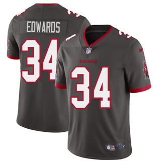 Nike Tampa Bay Buccaneers #34 Mike Edwards Gray Vapor Untouchable Authentic Stitched NFL Jersey