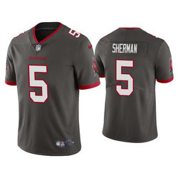 Nike Tampa Bay Buccaneers #5 Richard Sherman Gray Vapor Untouchable Authentic Stitched NFL Jersey