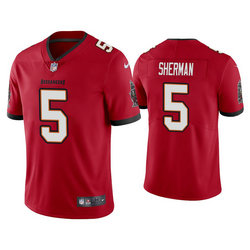 Nike Tampa Bay Buccaneers #5 Richard Sherman Red Vapor Untouchable Authentic Stitched NFL Jersey