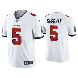 Nike Tampa Bay Buccaneers #5 Richard Sherman White Vapor Untouchable Authentic Stitched NFL Jersey