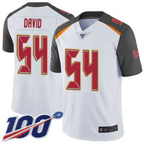 Nike Tampa Bay Buccaneers #54 Lavonte David With NFL 100th Season Patch White Vapor Untouchable Limited Authentic Stitched NFL Jersey