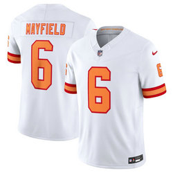 Nike Tampa Bay Buccaneers #6 Baker Mayfield White Throwback Stitched NFL Jersey