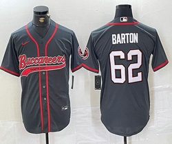 Nike Tampa Bay Buccaneers #62 Graham Barton Grey Joint Authentic Stitched baseball jersey