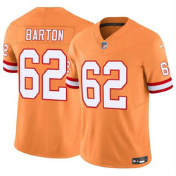 Nike Tampa Bay Buccaneers #62 Graham Barton Orange 2024 Draft F.U.S.E. Throwback Football Jersey
