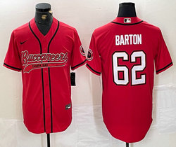 Nike Tampa Bay Buccaneers #62 Graham Barton Red Joint Authentic Stitched baseball jersey
