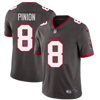 Nike Tampa Bay Buccaneers #8 Bradley Pinion Gray Vapor Untouchable Authentic Stitched NFL Jersey