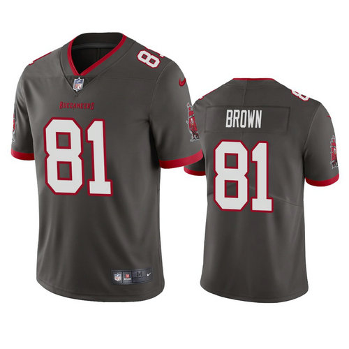 Nike Tampa Bay Buccaneers #81 Antonio Brown Gray Vapor Untouchable Authentic Stitched NFL Jersey