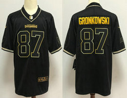 Nike Tampa Bay Buccaneers #87 Rob Gronkowski Black Gold Authentic Stitched NFL Jersey