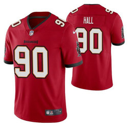 Nike Tampa Bay Buccaneers #90 Logan Hall White Red Vapor Untouchable Authentic Stitched NFL Jersey