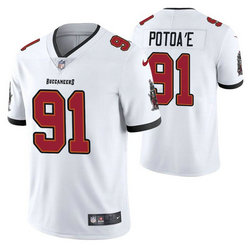 Nike Tampa Bay Buccaneers #91 Benning Potoa'e White Vapor Untouchable Authentic Stitched NFL Jersey