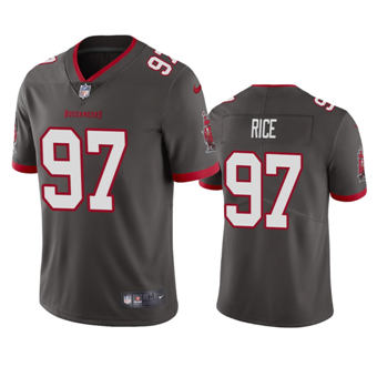 Nike Tampa Bay Buccaneers #97 Simeon Rice Pewter Vapor Untouchable Authentic Stitched NFL Jersey