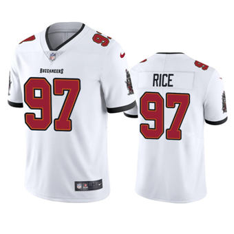 Nike Tampa Bay Buccaneers #97 Simeon Rice White Vapor Untouchable Authentic Stitched NFL Jersey