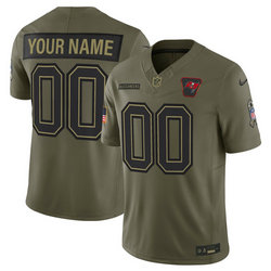 Nike Tampa Bay Buccaneers Custom Olive 2025 Salute To Service Stitched Football Jersey