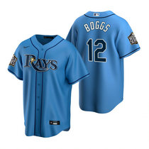 Nike Tampa Bay Rays #12 Wade Boggs Light Blue Rays Game 2020 World Series Game MLB jersey