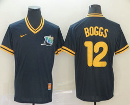 Nike Tampa Bay Rays #12 Wade Boggs Pullover Throwback Authentic stitched MLB jersey