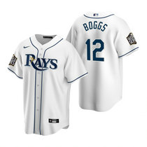 Nike Tampa Bay Rays #12 Wade Boggs White Game 2020 World Series Game MLB jersey