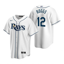 Nike Tampa Bay Rays #12 Wade Boggs White Game Authentic stitched MLB jersey