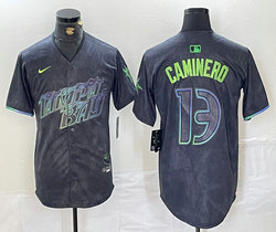 Nike Tampa Bay Rays #13 Junior Caminero 2024 City Authentic stitched MLB jersey