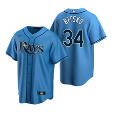 Nike Tampa Bay Rays #34 Nick Bitsko Light Blue Game 2020 MLB Draft Jersey