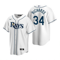 Nike Tampa Bay Rays #34 Trevor Richards White Game Authentic stitched MLB jersey
