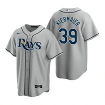 Nike Tampa Bay Rays #39 Kevin Kiermaier Gray Game Authentic stitched MLB jersey