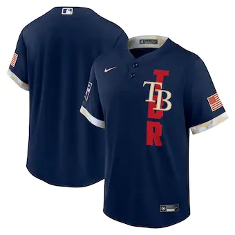 Nike Tampa Bay Rays Blank 2021 All star Blue Game Authentic Stitched MLB Jersey.jpg